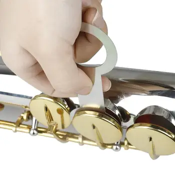 8 Peças De Aço Inoxidável Saxofone Estrita Tapete Conjunto De Almofadas De Ferramentas De Reparo Parte