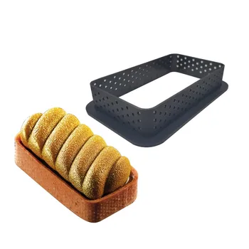 8Pcs ou 6pcs Mousse de Círculo Cortador de Decoração Ferramenta de Sobremesa francesa DIY Bolo de Molde Perfurado Anel antiaderente Bakeware