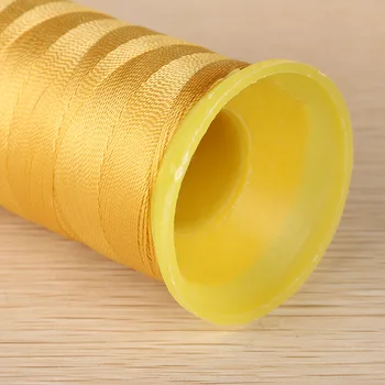 900meters , 0,38 mm, Durável carretel de linha de costura de poliéster amarelo dourado forte cadeias de Jeans, de Couro/