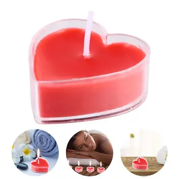 9Pcs Delicadas Velas Perfumadas em formato de Coração, o Aroma Velas em Casa de Casamento Adorno Vermelho Sabor de Morango Rosa Sabor