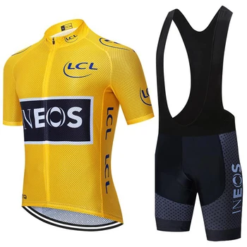 A Equipe de branco 2021 INEOS Ciclismo jersey sportswear 20D moto shorts Terno MTB Ropa Ciclismo CICLISMO Maillot Culotte Roupas