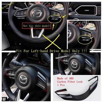 A Fibra de carbono Olhar Interior Montar o Kit de Volante Faixa / Dashboard Ar AC / Painel / Caixa de Engrenagem Tampa de acabamento Para Mazda 3 2017 2018