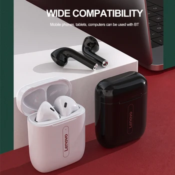 A Lenovo X9 sem fio auscultadores auriculares bluetooth 5.0 Estéreo HD falar com Microfone Fone de ouvido Controle de Toque Fones de ouvido