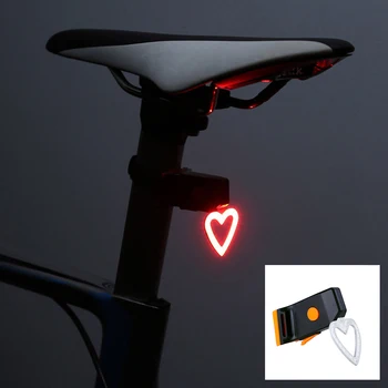 A Luz De Bicicleta De 5 De Iluminação Tailight Modos De Luz De Bicicleta USBFlash Strobe Empina O Espigão Carga Diodo Emissor De Luz De Moto