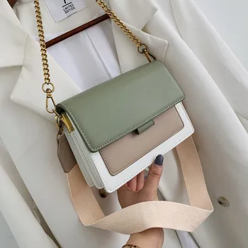 A Mini de Couro Crossbody Sacos Para as Mulheres 2021 Verde da Cadeia de Ombro Messenger Bag Senhora de Viagem, bolsas e Bolsas Cruz Saco de Corpo #L5