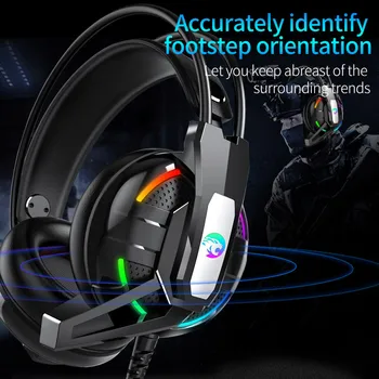 A12 Jogos de PC Fones de ouvido Couro Ouvido cap-Fone de ouvido sem Fio de 3,5 mm do Fone de ouvido Iluminação antiderrapante Fone de ouvido Com Microfone