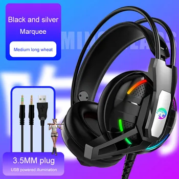 A12 Jogos de PC Fones de ouvido Couro Ouvido cap-Fone de ouvido sem Fio de 3,5 mm do Fone de ouvido Iluminação antiderrapante Fone de ouvido Com Microfone