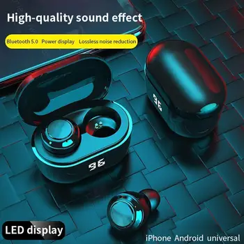 A6 TWS Mini sem Fio Bluetooth 5.0 Aparelhagem hi-fi Fones de ouvido Estéreo Digital com Caixa de Carga sem Fio Fone de ouvido