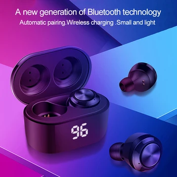 A6S TWS sem Fio Bluetooth Fones de ouvido Fones de ouvido PK Xiaomi Fone de ouvido sport Fones de ouvido microfone com caixa-carregador para smartphone