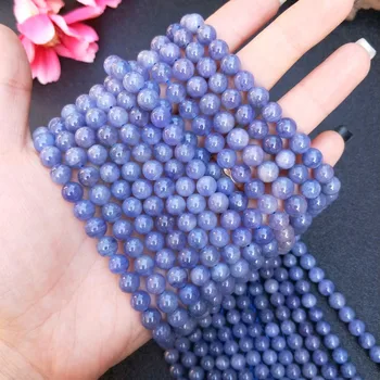 AA solta esferas de tanzanite azul redondo de 4mm de 40cm para DIY fazer a jóia de FPPJ atacado esferas natureza