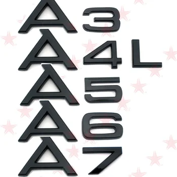 ABS do carro emblema sline traseira do carro Emblema adesivo para Audi A3 A4 A5 A6 A7 A8 S3 S4 S5 S6 S7 S8