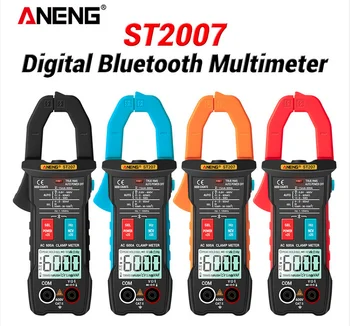 ANENG ST207 Digital Bluetooth Multímetro alicate amperímetro 6000 Contagem True RMS AC/DC Tensão de Testador de Corrente AC Hz Capacitância de Ohm