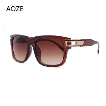 AOZE2020fashion Vintage de grandes dimensões Homens de marcas de luxo designer Grande quadro de homens, óculos degradê lentes gafas de sol hombre UV400