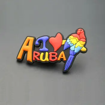 ARUBA Viagens de lazer Lembrança 3D de Borracha Letras Frigorífico Ímã de Geladeira com a Idéia do Presente
