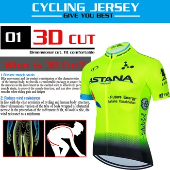 ASTANA ciclismo jersey 2020 conjunto de manga curta, homens de bicicleta de estrada de montanha, BTT team bicicleta ciclo de vestuário Maillot Esponja Calça 19D Pad