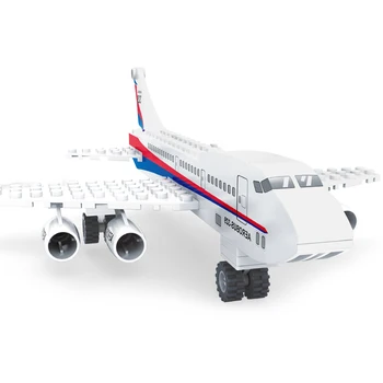 AUSINI Avião Tijolos, Blocos de Brinquedos Para Meninos de Cidade de Construção a Construção de modelos de Aviões de Brinquedo das Crianças Avião Crianças Brinquedo de Presente