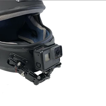 Ajustável Capacete Adesivo Curvo Lado de Montagem para o xiaomi yi 4K GoPro Hero 4 5 6 7 8 Sjcam Sj4000 EKEN Câmera, ação de Acessórios