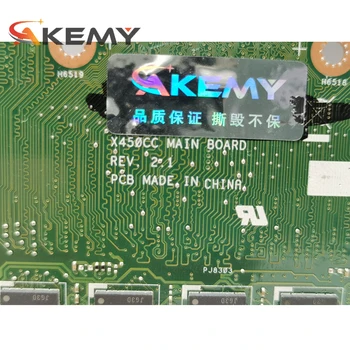 Akemy Para Asus X450CC X450CA A450C X450C placa-Mãe com I3 cpu, memória de 4GB