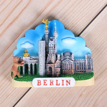 Alemão frigorífico colado edifício de Berlim ímã colado 3d ímãs de geladeira Heidelberg Catedral de Colónia Mundial do turismo lembranças