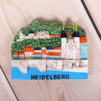 Alemão frigorífico colado edifício de Berlim ímã colado 3d ímãs de geladeira Heidelberg Catedral de Colónia Mundial do turismo lembranças