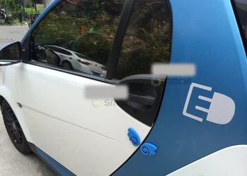 Aliauto 2 x Carro-estilo Porta do Carro Lidar com Adesivo de Fibra de Carbono Protecção em Vinil autocolante em Acessórios para Smart Fortwo Forfour