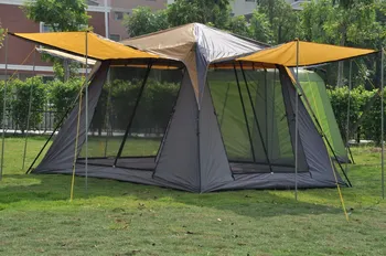 Alltel Ultralarge 300X270X210CM 4-6 pessoa utilize de forma automática com rede mosquiteira ferro pólo camping barraca
