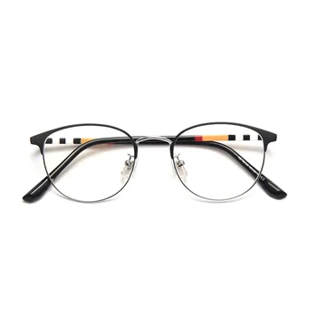 Alta Qualidade Ultraleve Metal Armações De Óculos Listrado Homens Mulheres Quadros Ópticos De Vidro Óculos Da Moda Computador Óculos
