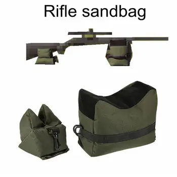 Alvo militar Tático Rifle de Caça Dianteiro e Traseiro Saco de Esportes ao ar livre Sniper saco de areia Pacote de Suporte de Arma de Bancada Saco de 3 cores