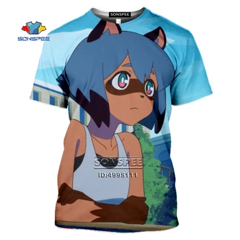Anime BNA Marca Novo Animal Homens T-shirt de Impressão 3D Kagemori Michiru OGAMI SHIROU Camiseta de Verão Casual Manga Curta, Camisa de Fitness