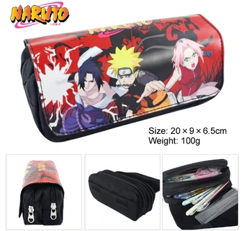 Anime, Mangá Naruto Aluno Zíper Caso Cosméticos Bolsa Bolsa Carteira