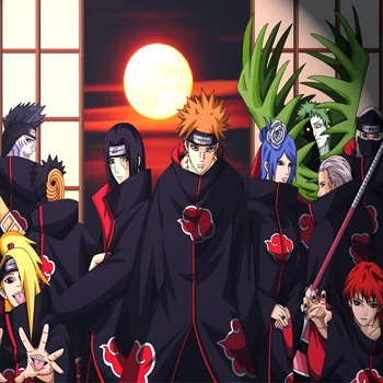 Anime Naruto Cosplay Fantasias para Homens Mulheres Uniforme Uchiha Itachi Manto da Akatsuki e Trajes de Festa Cabo-Roupa