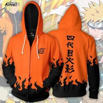 Anime Naruto Cosplay Trajes Zíper Capuz do Casaco da akatsuki camisola com Capuz Roupas de Halloween Naruto Jaqueta de Homens Naruto Capuz