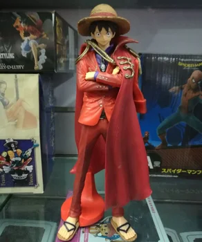 Anime One Piece Figuras Rei do Artista Monkey D Luffy 20º Aniversário de Roupas Vermelhas Luffy Ação Estatueta Modelo de Brinquedo Boneca 25cm
