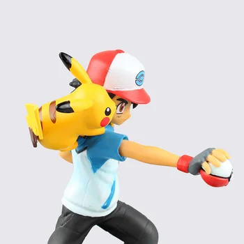 Anime Pokemon de Ash Ketchum, Parceiros Pikachu PVC Figura de Ação de Coleta de Modelo Presente de Natal Brinquedo Para Crianças