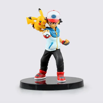 Anime Pokemon de Ash Ketchum, Parceiros Pikachu PVC Figura de Ação de Coleta de Modelo Presente de Natal Brinquedo Para Crianças