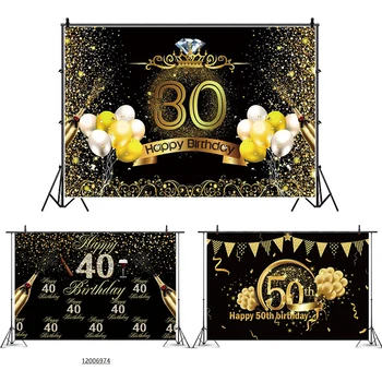 Aniversário de Fundo, Decoração Feliz 30º 40º 50º Aniversário, Decoração para uma Festa de Adultos de 30 a 40 a 50 anos de Aniversário da Festa de Aniversário de Suprimentos