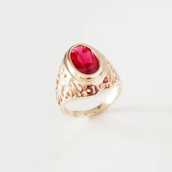 Anéis de casamento 585 Cor do Ouro de Rosa Jóia Quente da Venda Vermelho Bonito zircônia Cúbica Anéis de Projetos para Mulheres