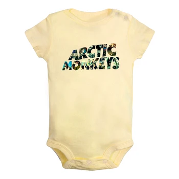 Arctic Monkeys A Onda De Rádio De Banda De Rock Projeto Recém-Nascido Meninos Meninas Rapazes Raparigas Roupas Macacão De Impressão Infantil Bodysuit Roupas De Algodão Conjuntos