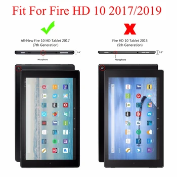 Armadura de Caso Para o Amazon Kindle Fire HD de 10 2019 10.1 polegadas Silicone Rígido, Capa Para Amazon Kindle Fire HD10 de 2017, Caso+Filme+Caneta