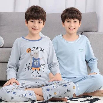 As crianças de Pijamas para Crianças de Pijamas Adolescente Pijama Conjuntos de Meninos de desenhos animados Pijamas, Pijamas de Algodão de Pijamas, Roupas de Crianças Vestuário 4-18Y