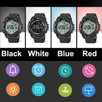 As melhores marcas de Relógios do Esporte para Homens Militar Eletrônica Digital Relógio de Pulso Impermeável Data de Exibição Semana Relógio Despertador horloges mannen