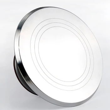 Assar ferramenta de 12 polegadas em liga de alumínio bolo de creme mesa giratória de mesa rotativa stand da base de dados de virar Decoração de Metal ou de plástico da base de dados