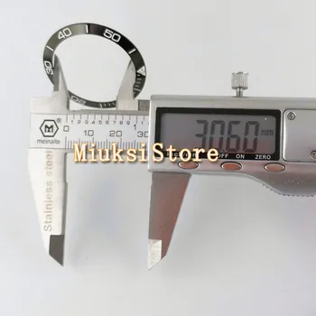 Assistir a peças de 38mm de bisel de cerâmica branca balança digital para homens / senhoras relógios relógio mecânico moldura