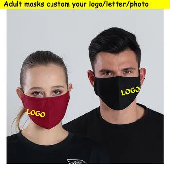 Atacadista de algodão máscaras livre do LOGOTIPO da Impressão dentro filtros de Adultos máscaras Homens Mulheres proteção contra o desgaste da face lavável máscara de LOGOTIPO Personalizado