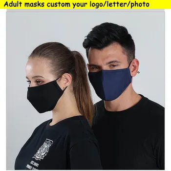 Atacadista de algodão máscaras livre do LOGOTIPO da Impressão dentro filtros de Adultos máscaras Homens Mulheres proteção contra o desgaste da face lavável máscara de LOGOTIPO Personalizado