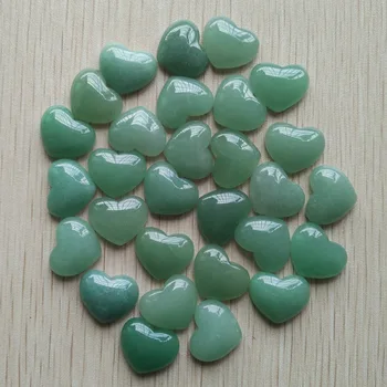 Atacado 30pcs/qualidade muito boa Natural de Pedra Aventurina Verde coração da cabine pérolas miçangas para fazer jóias 15x18mm livre