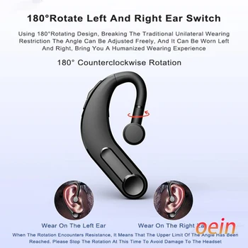 Auscultadores sem fios de Negócios Único de Ouvido Fone de ouvido Bluetooth 5.0 Estéreo HD Chamada CVC Ruído Cancelando o Fone de ouvido com Microfone de Escritório Driver