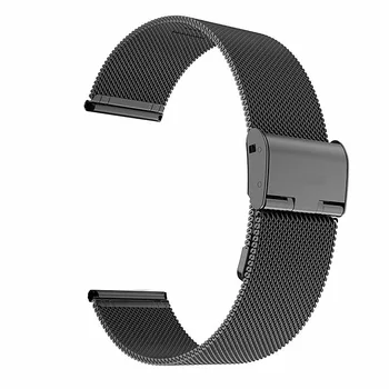 Aço inoxidável pulseira bracelete de 18mm 20mm 22mm, alça para Garmin Vivoactive 3 4 /4S para o Forerunner 245 645 bandas de metal