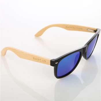 BARCURSpring Dobradiça de Bambu Óculos de sol dos Homens Woode de óculos de Sol para Mulheres Oculos de sol masculino