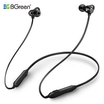 BGreen Bluetooth 5.0 Esportes Fone de ouvido MP3 o Modo de Fone de ouvido Sport Impermeável, à Prova de Suor Executando o Imã de Fixação do Fone de ouvido